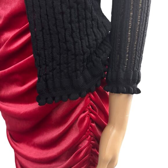 Express Vintage Black Open Front Knit Sweater Women’s Small - Picture 5 of 8